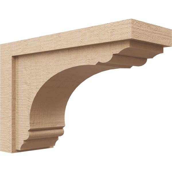 Ekena Millwork 6"W x 18"D x 12"H Classic Warren Rough Cedar Woodgrain TimberThane Corbel, Primed Tan CORUR06X18X12WARRCPR - main
